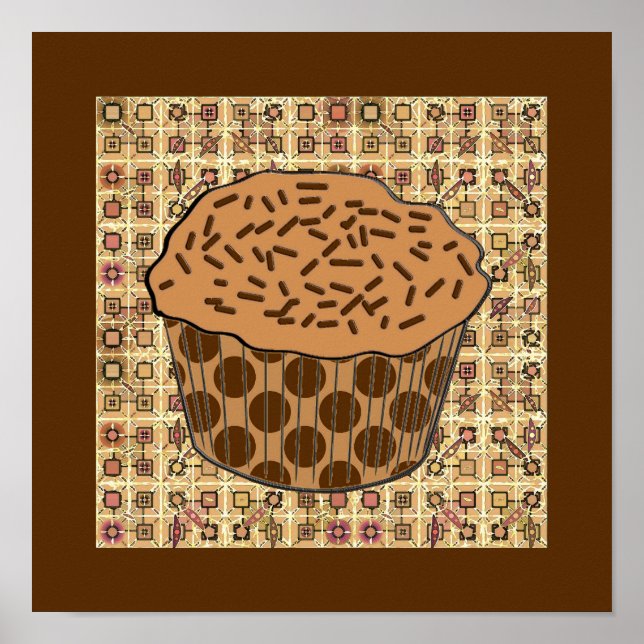 Poster Cupcake do Fosco de Caramelo com borrachas (Frente)