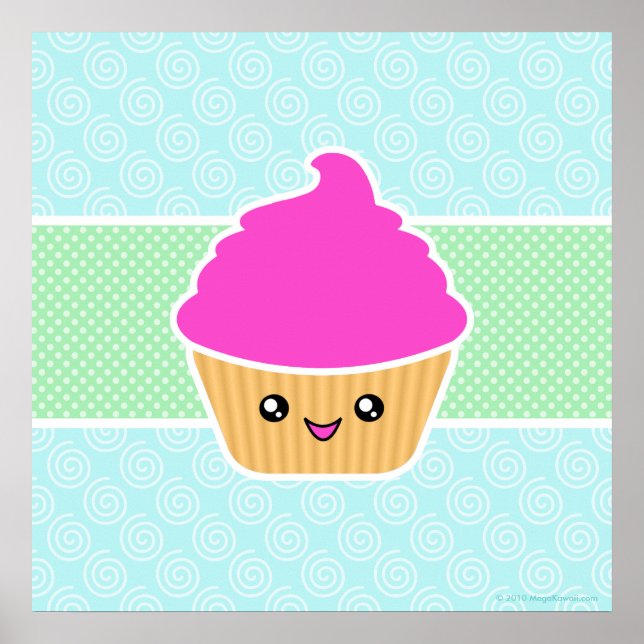 Poster Cupcake gigante Mega Kawaii (Frente)