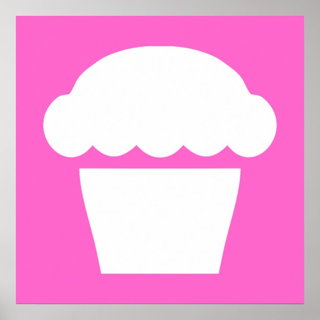 Póster cupcake simples (Frente)