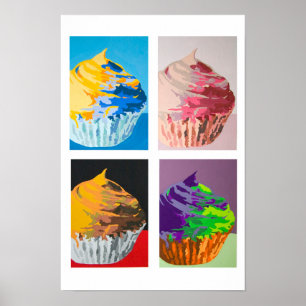 Poster Cupcakes coloridos