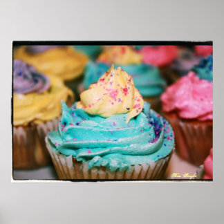 Poster Cupcakes coloridos