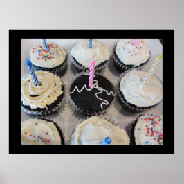 Póster Cupcakes com Velas