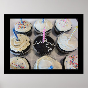 Póster Cupcakes com Velas