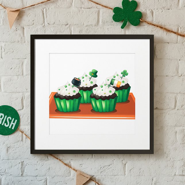 Poster Cupcakes de Dia de São Patrício (Criador carregado)