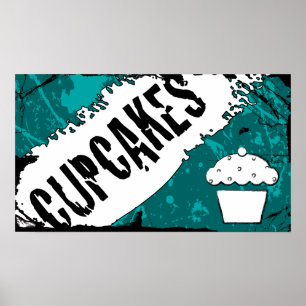 Póster cupcakes de migalhas