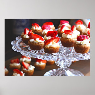 Poster Cupcakes de morango deliciosos