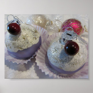 Poster Cupcakes de Natal Decadentes