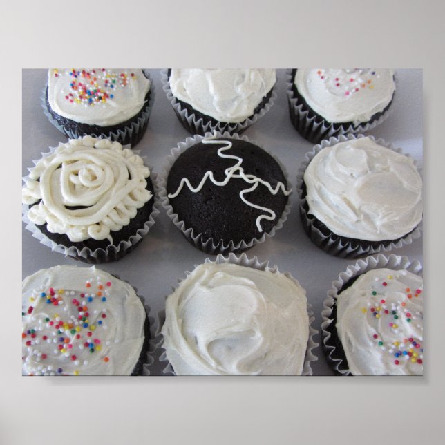Poster Cupcakes decadentes (Frente)