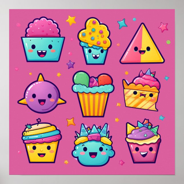 Poster Cupcakes e doces (Frente)