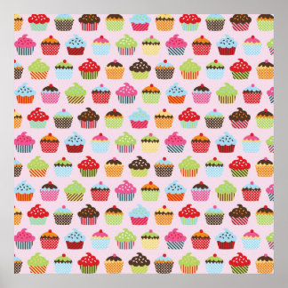Póster Cupcakes Fofos