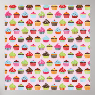 Poster Cupcakes Fofos