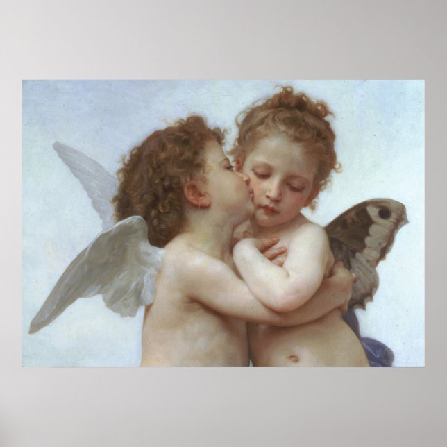 Poster Cupid and Psyche as children - William Bouguereau (Frente)