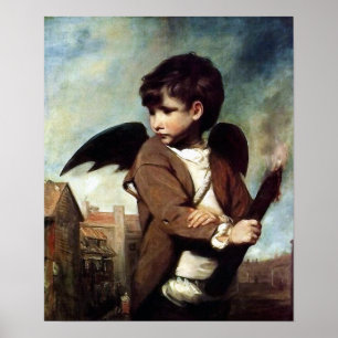 Póster Cupido como um menino da relação