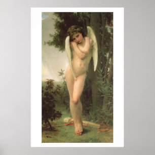 Poster Cupido (Cupidon) Angel Portrait de Bouguereau