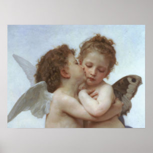 Póster Cupido e psique como crianças