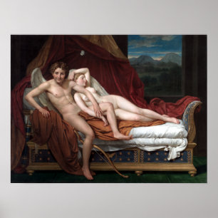 Poster Cupido e psique de Jacques-Louis David