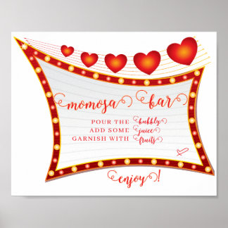 Poster Cupid's Secret Valentine Baby Shower Momosa Bar