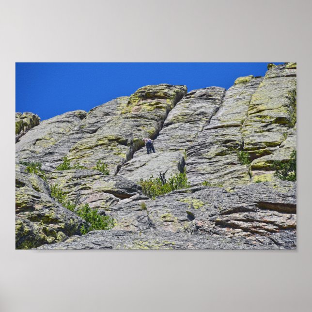 Poster Cúpula Climber Nears Tower, Wyoming (Frente)