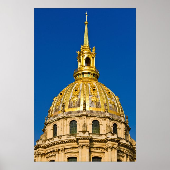Poster Cúpula da Capela Dourada, Paris, França (Frente)