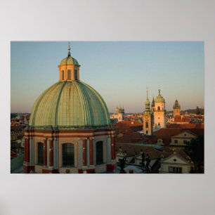 Póster Cúpula da Igreja de São Francisco, Praga, Repúblic