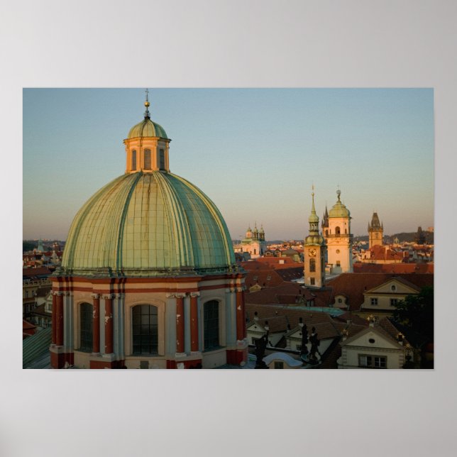 Póster Cúpula da Igreja de São Francisco, Praga, Repúblic (Frente)