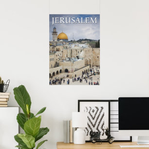 Poster Cúpula da Rocha   Praça do Muro Ocidental, Jerusal