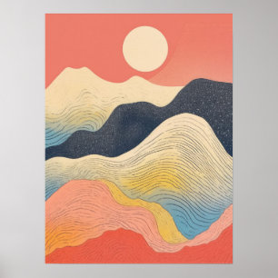 Poster Cúpula do Sol: Uma Paisagem Colorida das Montanhas