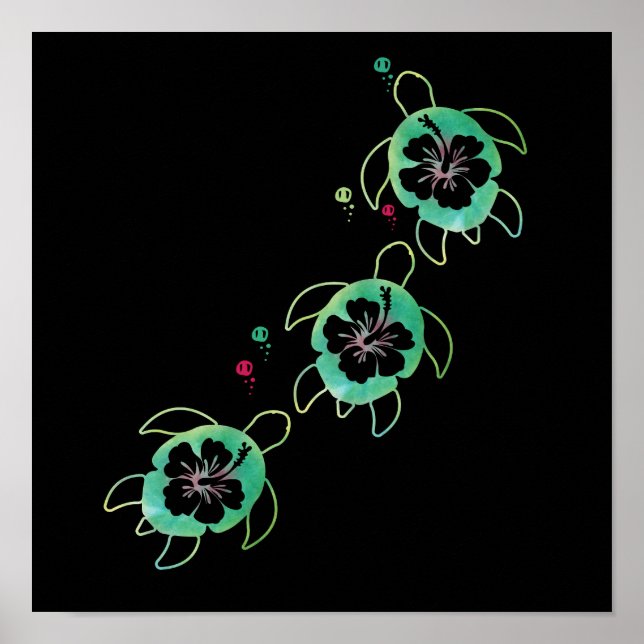 Poster Cura de Arte da Parede da Flor do Mar Artístico Hi (Frente)