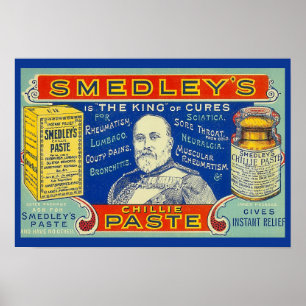 Poster Cura do pimentão do vintage! Pasta c 1901 do