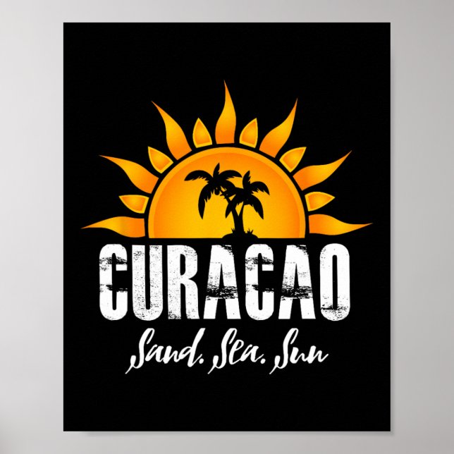 Poster Curaçao! Areia  (Frente)