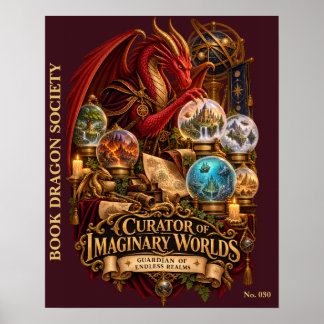 Poster Curador de Mundos Imaginários | Sociedade do Dragã