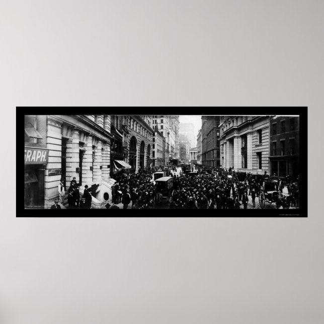 Poster Curb Broad Street NY Foto 1902 (Frente)