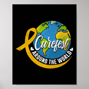 Poster Curefest em todo o mundo Câncer Infantil 