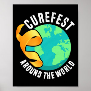 Poster Curefest em todo o mundo Conscientização sobre o C
