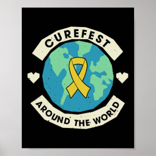 Poster Curefest em todo o mundo Conscientização sobre o C