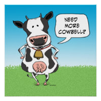 Curioso Precisa De Mais Poster De Vaca De Boca