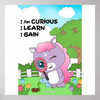 Poster Curious I learn I gain Wall art