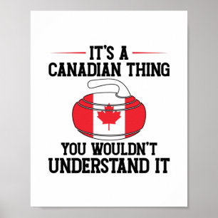 Poster Curling Canadá   Ofertas canadianas de curler
