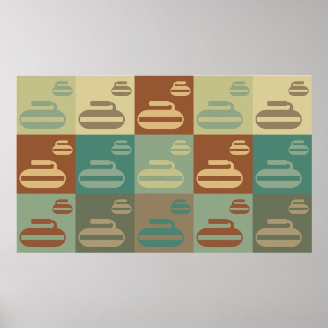 Poster Curling Pop Art (Frente)