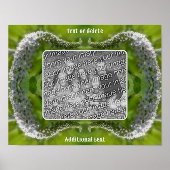 Poster Curling Wildflower Frame Crie sua própria foto (Frente)