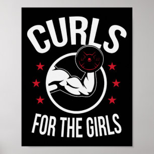 Poster Curls Para As Meninas Engraçadas Hábito De Constru