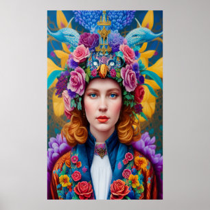 Poster Curly hair princess