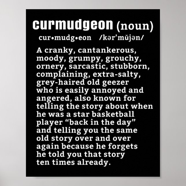 Poster Curmudgeon (versão bysketbyll) Diversão Cidadão Ma (Frente)