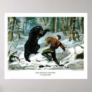 Póster Currier & Ives: A vida de um caçador - um reparo