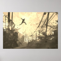 Curso de Obstáculos Urbanos Parkour Sépia Moderna