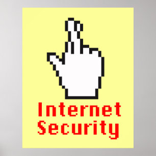 Póster Cursor cruzado dos dedos