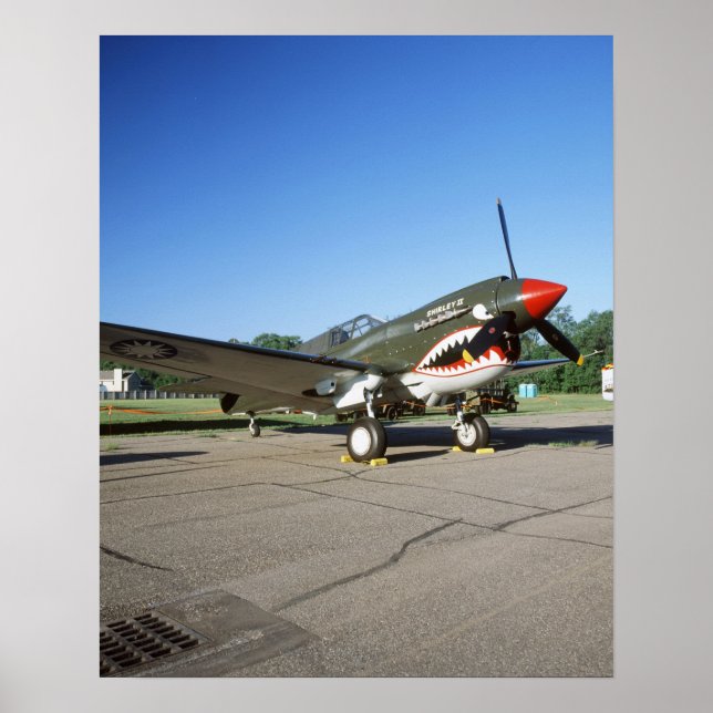 Póster Curtiss P-40 Warhawk, no Minnesota CAF Air Show (Frente)