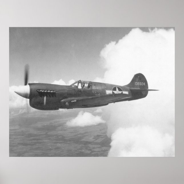 Poster Curtiss P-40E (Frente)