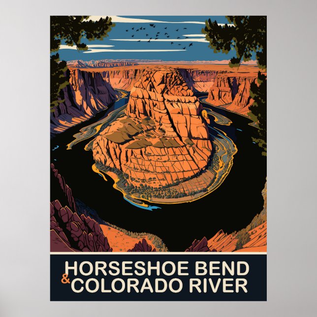 Poster Curva do Ferradura e Rio Colorado, Viagem (Frente)