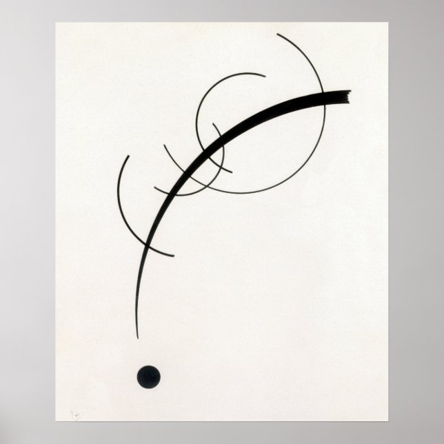 Poster Curva Livre até o Ponto -Vasily Kandinsky (Frente)
